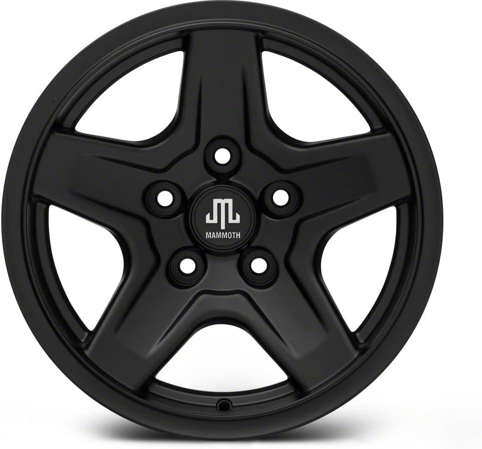 Mammoth Boulder Black Wheel; 16x8 Compatible with 07-18 Jeep Wrangler JK