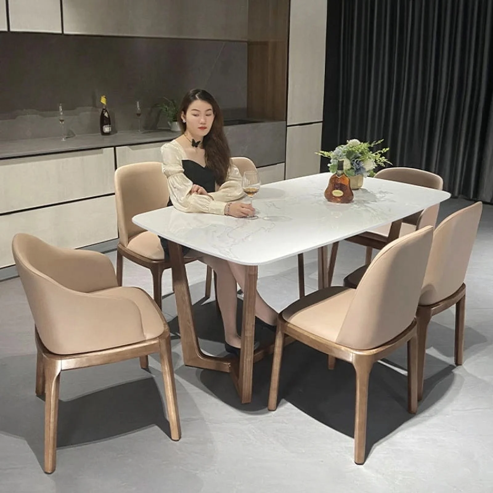 Modern Design Dining Table Simple Nordic Japanese Coffee Coffee Tables Minimalist Slate Mesa Comedor Meuble Furniture YX50CZ