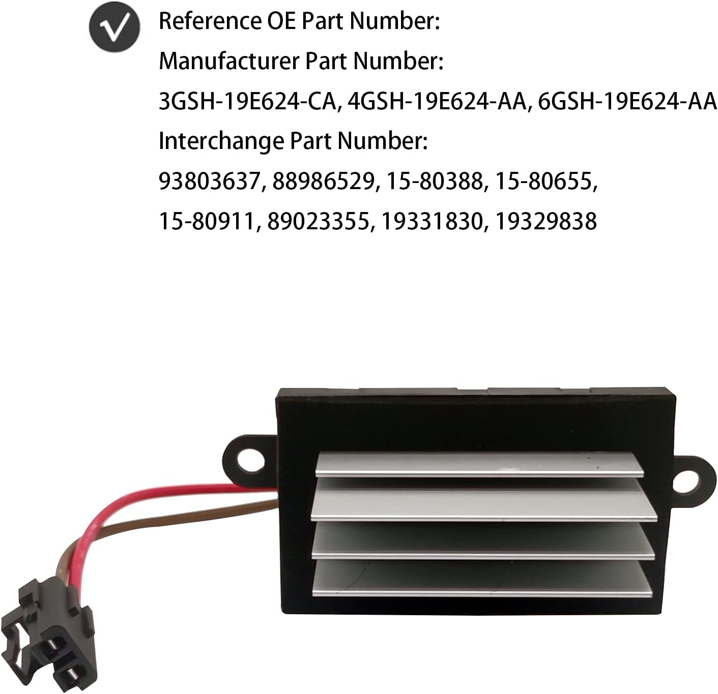 Auztto Blower Motor Resistor Heater Blower Motor Fan for 2003-2007 Hummer H2 Replace 19331830 19329838 89023355 93803637 88986529 15-80388 15-80655
