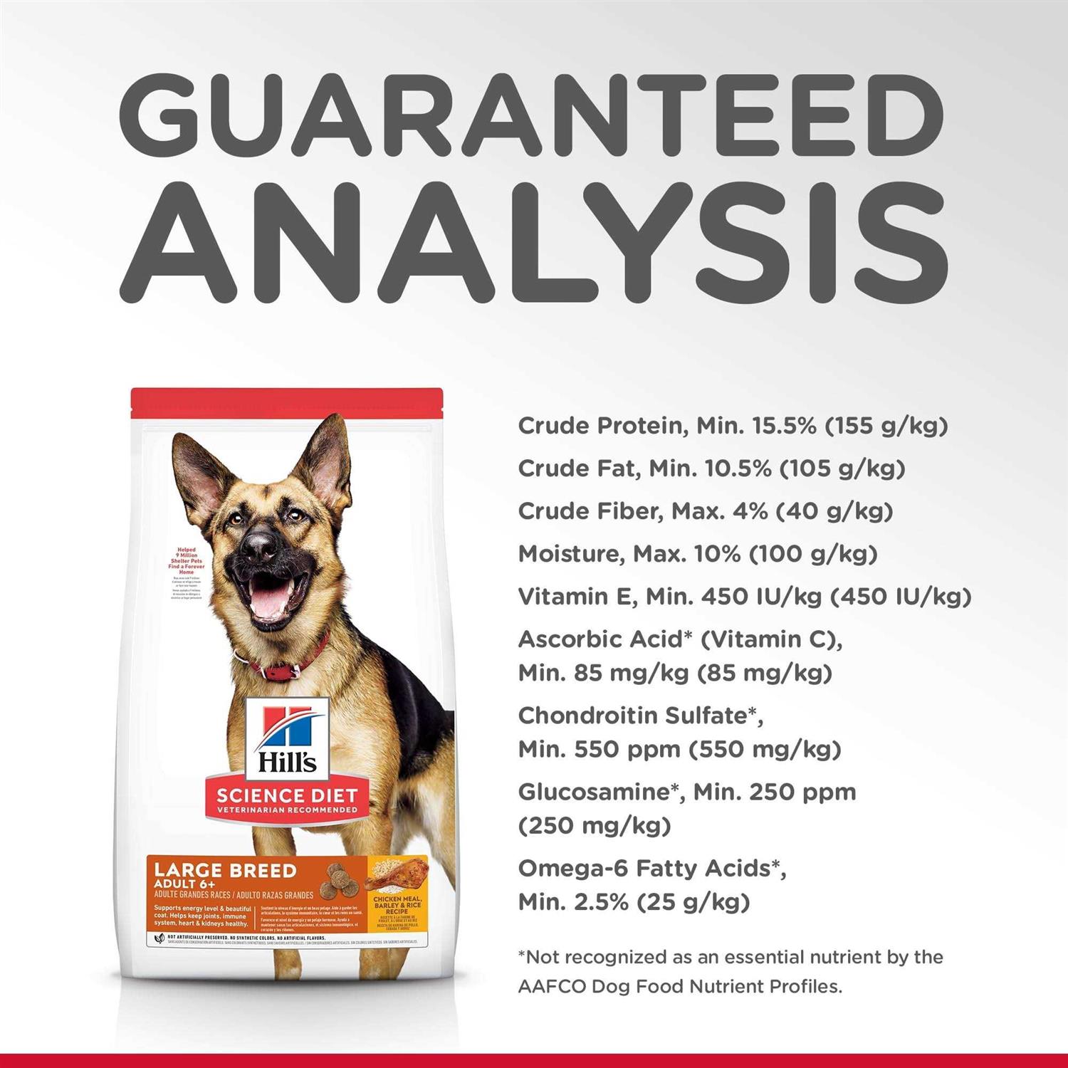 Hill's Science Diet Adult 6+ Large Breed Chicken Meal Dry Dog Food - Pet Supplies online store