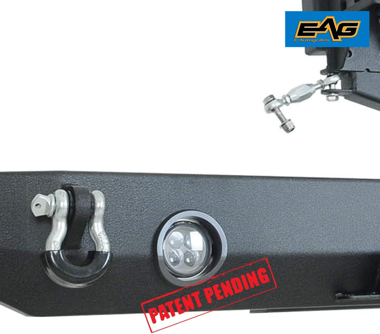 EAG Rear LED Bumper with Tire Carrier W/Linkage Fit for 07-18 Wrangler JK