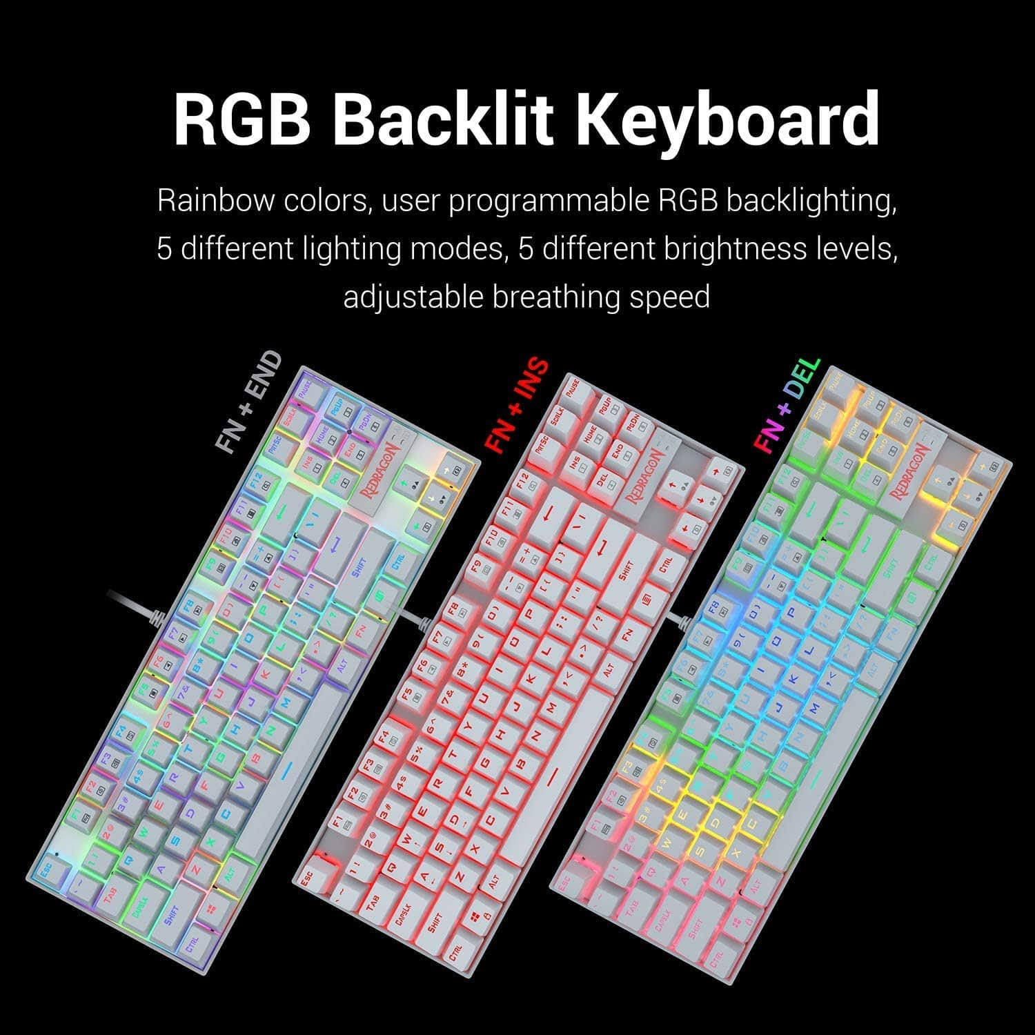Redragon K552 Mechanical Gaming Keyboard 60% Compact 87 Key Kumara WI