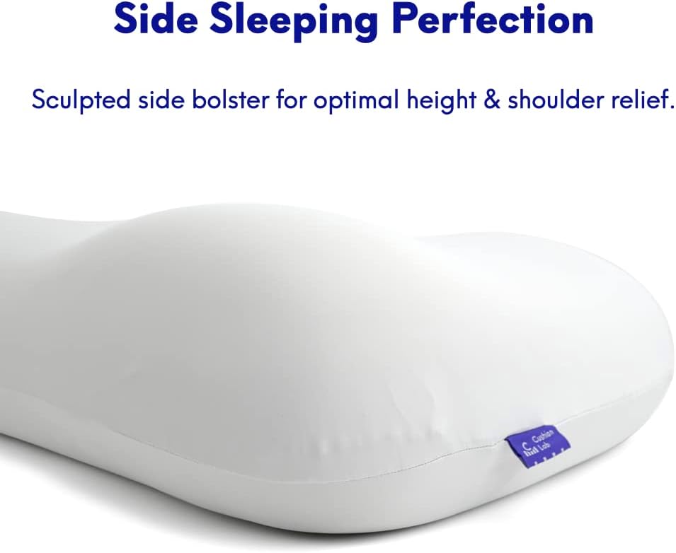Cushion Lab Deep Sleep Pillow, Patented Ergonomic Contour Design for Side & Back Sleepers