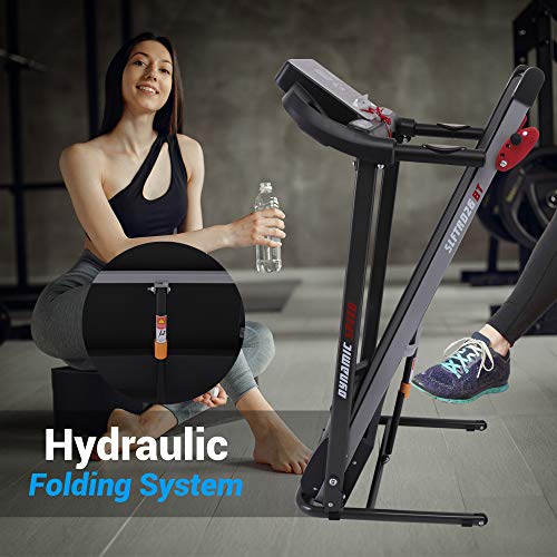 SereneLife Folding Treadmill - Foldable Home Fitness Equipment with LCD for Walking & Running - Cardio Exercise Machine