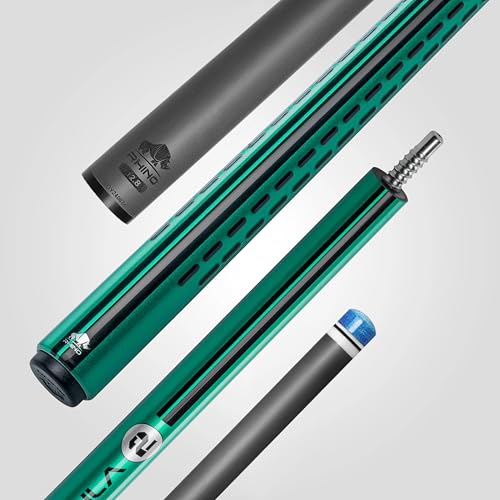 RHINO Nebula 2 Pool Cue - 100% Carbon Fiber Shaft & Composite Butt. Time Crystal Tip, Pro Taper Design, 12.4 mm,12.8 mm. 3/8-8 Joint