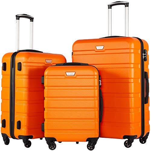 Coolife Luggage 4 Piece Set Suitcase Spinner Hardshell Lightweight TSA Lock