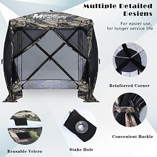 MASTERCANOPY 12x12FT Pop Up Gazebo Screen Tent - Instant Screen House with Netting, Quick Set, Outdoor Canopy Shelter with Carry Bag for Camping