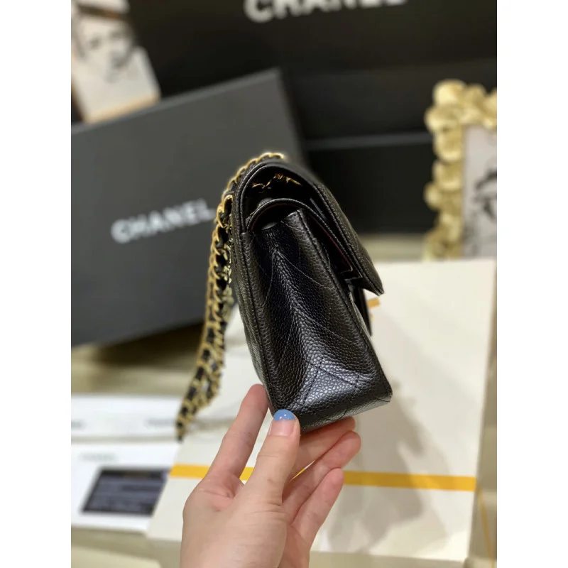 Chanel Small Class-Double Flap Bag A01113 Caviar Calfskin