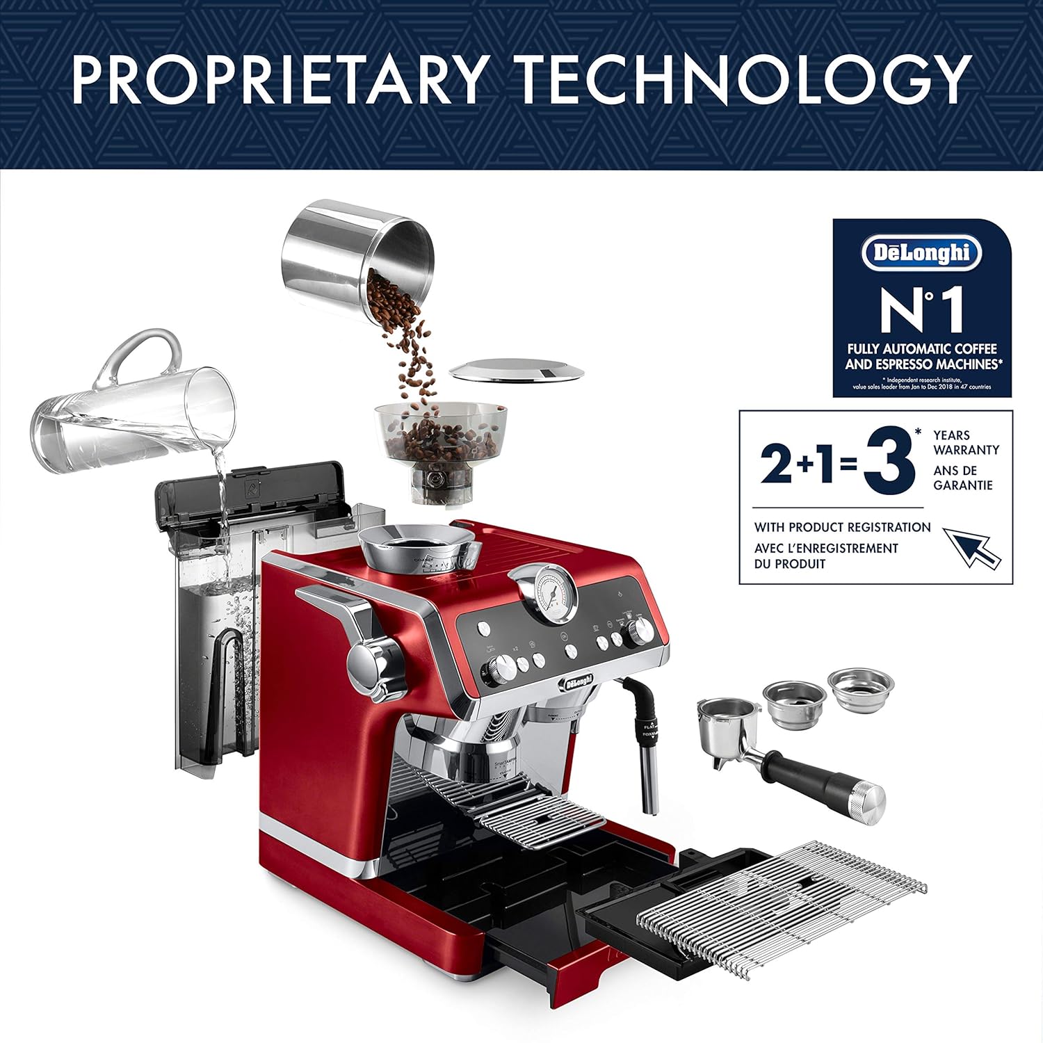 De'Longhi EC9335R La Specialista Espresso Machine with Sensor Grinder, Dual Heating System