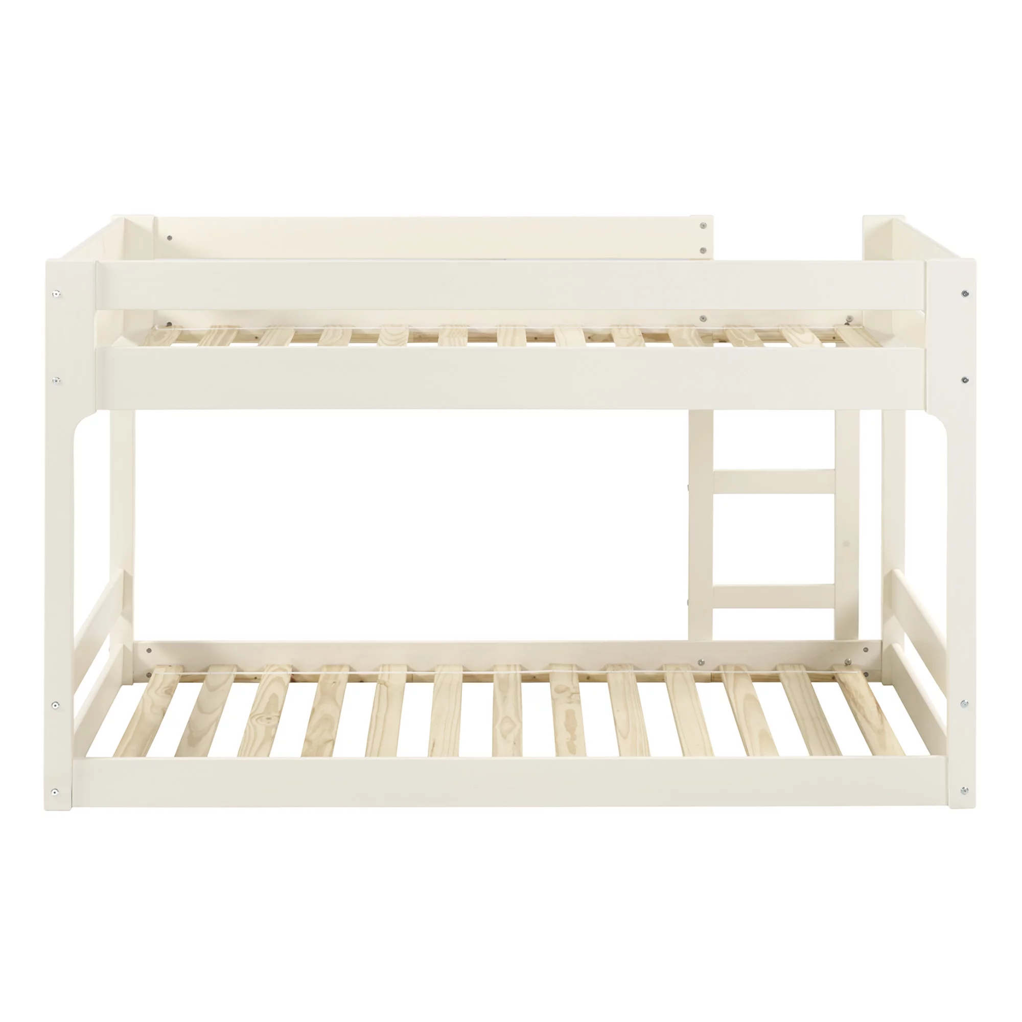 Walker Edison Modern Twin Over Twin Youth Bunk Bed, White