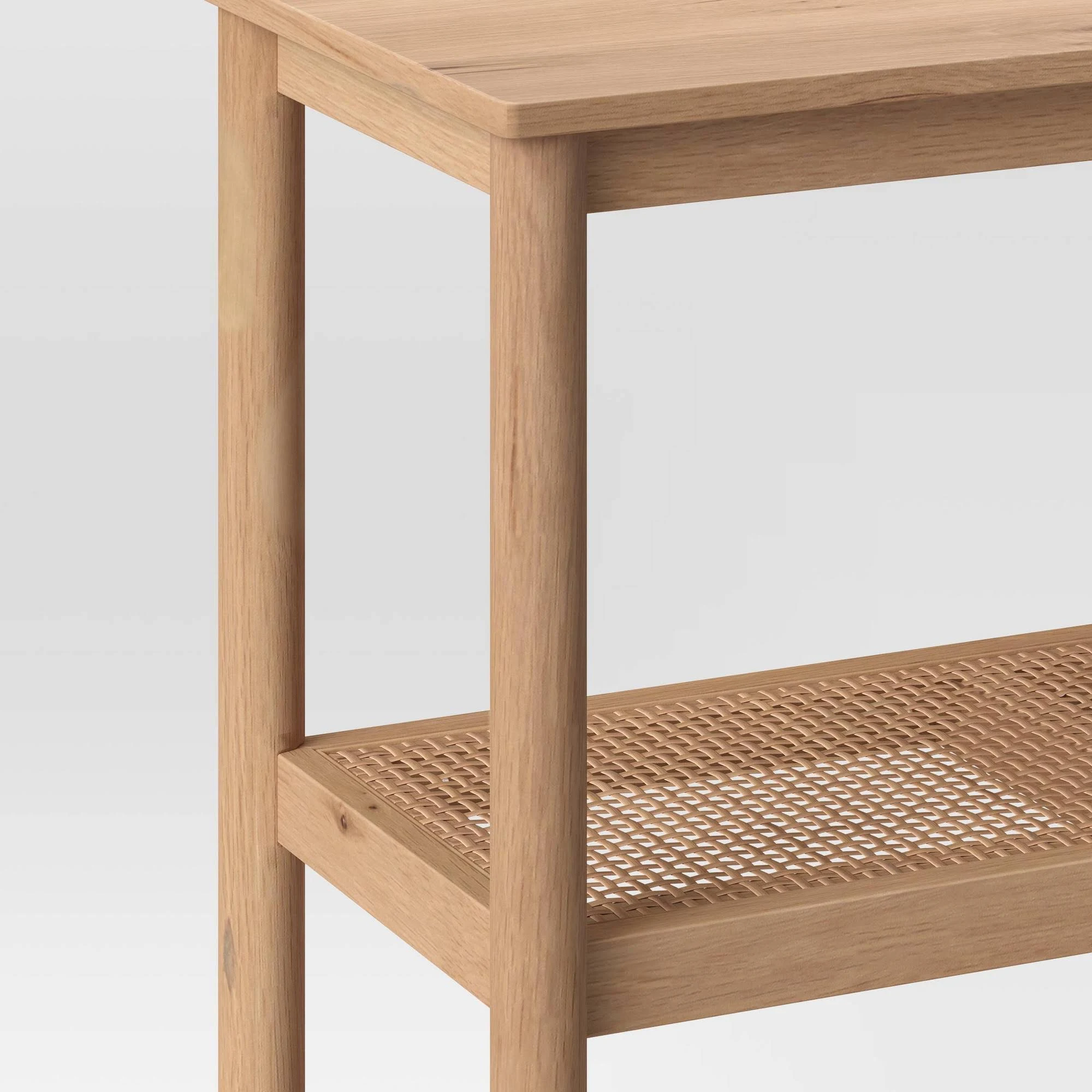 Tall 4-Shelf Wood u0026 Cane Bookcase - Hearth u0026 Hand with Magnolia