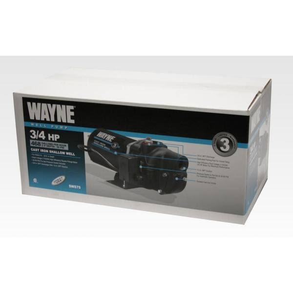 Wayne SWS75 - 3/4 HP Cast Iron Shallow Well Jet Pump