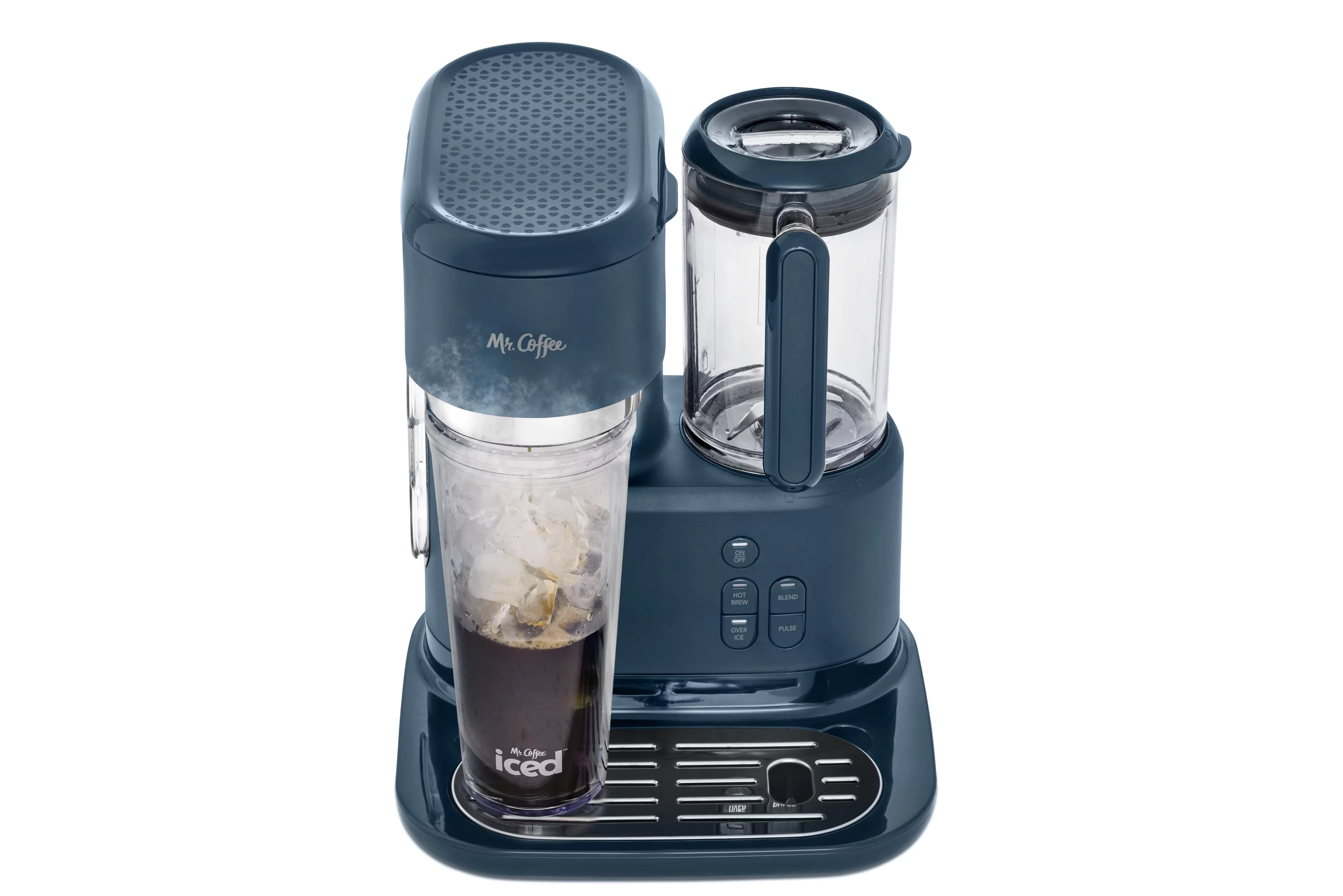 Mr. Coffee Single Serve Frappe, Iced, and Hot Coffee Maker and Blender, Single Serve Iced Coffee Maker with Reusable Tumblers and Coffee Filter