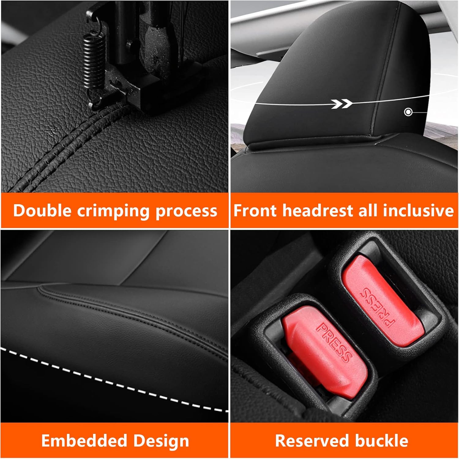AOMSAZTO Custom Fit for Toyota 2020 2021 2022 Corolla Faux Leather Car Seat Covers Full Set Compatible Airbag Corolla Seat Protector Black (2020 2021
