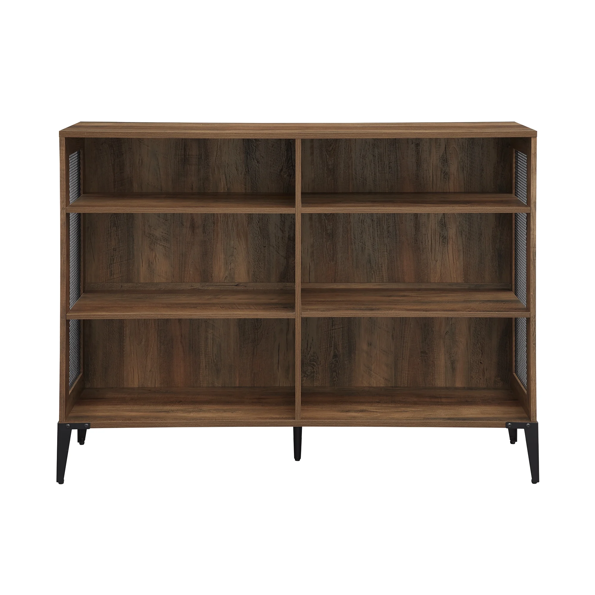 Walker Edison Designs Jeremy 6-Shelf Reclaimed Bookcase, Barnwood