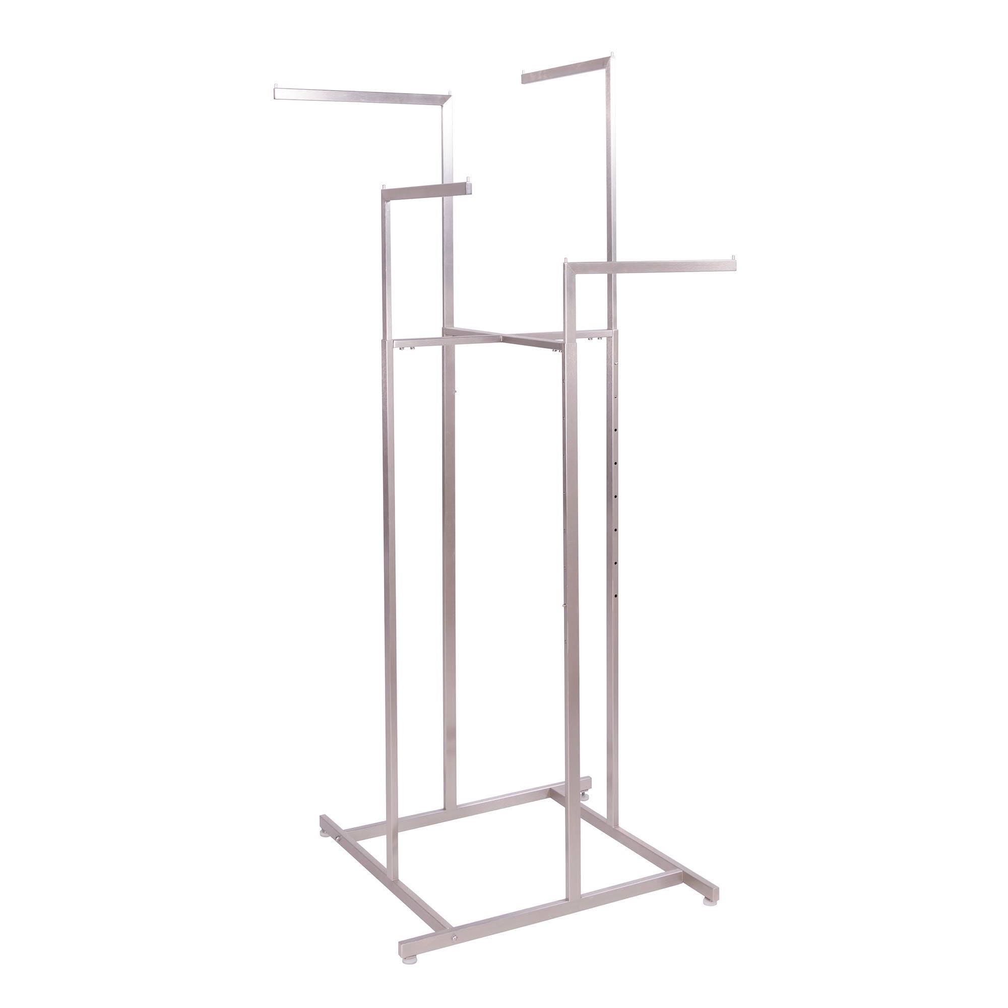 Econoco 4-Way Rack with Straight Arms - Satin Nickel