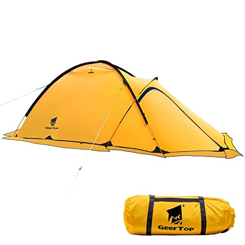 Geertop Portable 2 Person 4 Season Tent Waterproof Backpacking Tent Double Layer All Weather for Camping Hiking Travel Climbing Mountaineering