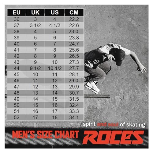 Roces Men's Warp Thread TIF Outdoor Breathable Fitness Comfortable Inline Skates | Memory Buckle, Easy Entry Boots