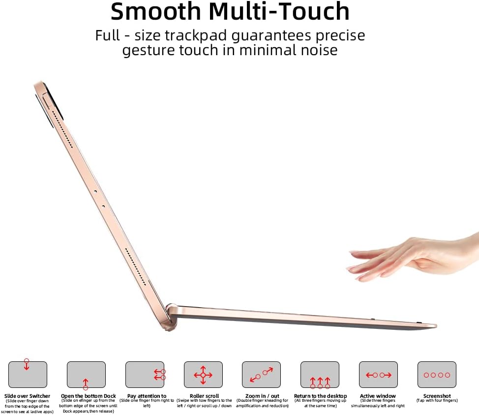 doqo Magnetic Keyboard Case for iPad Air 5th Generation(2022)/iPad Air 4th Generation(2020), iPad Pro 11 2018/2020/2021