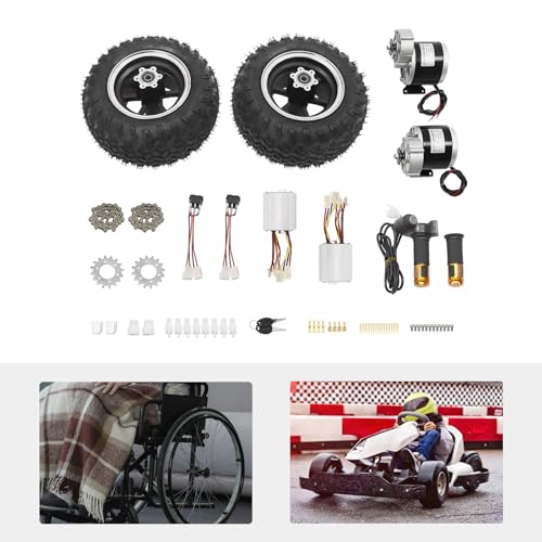 350W 36V Motor Drive Air Wheel Conversion Kit, 10Inch Double Wheel Set for Electrical Beach Bike