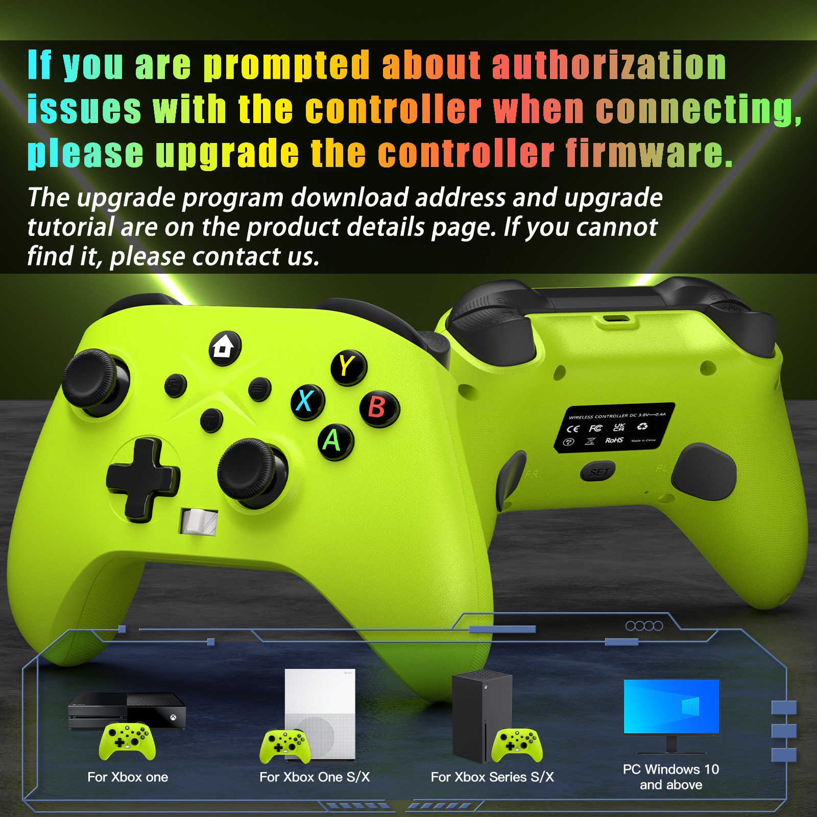 2 Pack Wireless Xbox Controller for Xbox One, Xbox One X/S, Xbox Series X/S