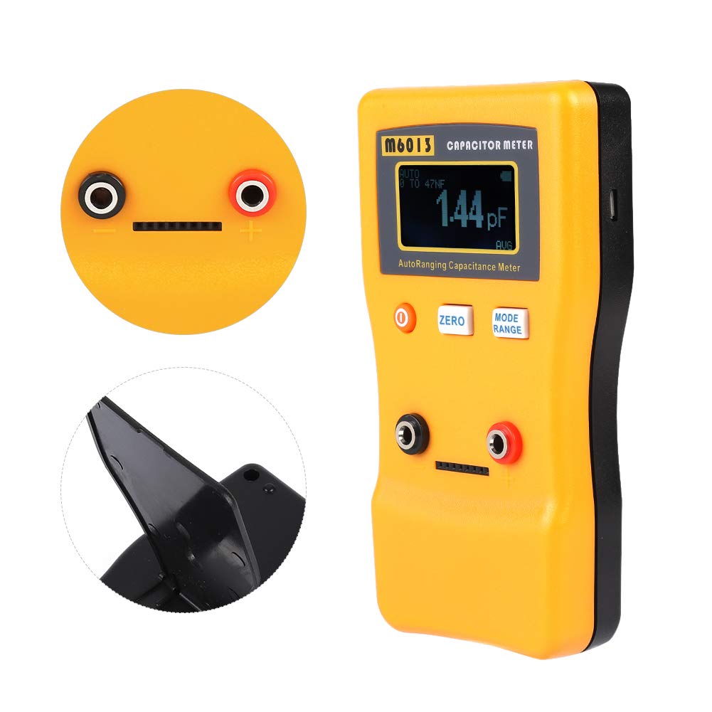 Capacitor Meter,M6013 LCD High Precision Capacitor Meter Professional Measuring Capacitance Resistance,Capacitor Tester