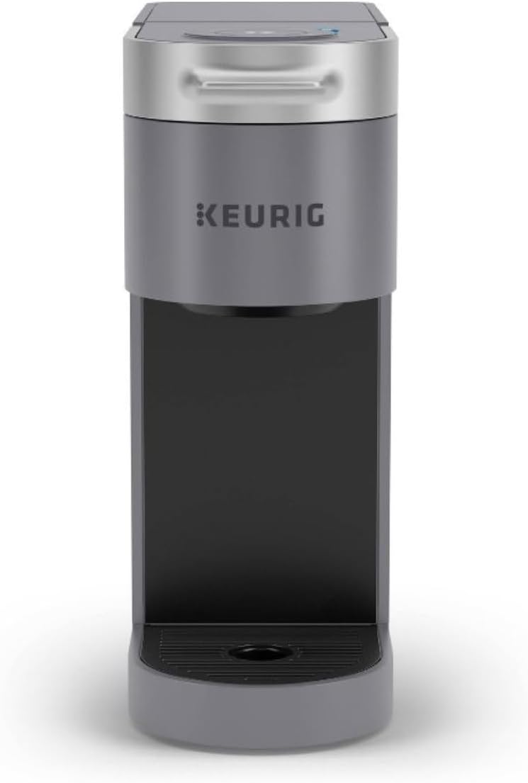 Keurig K-Slim Plus ICED Coffee Maker (Gray), Single Serve Iced Coffee Brewer for Home - Quick Brew System - Space-Saving Design