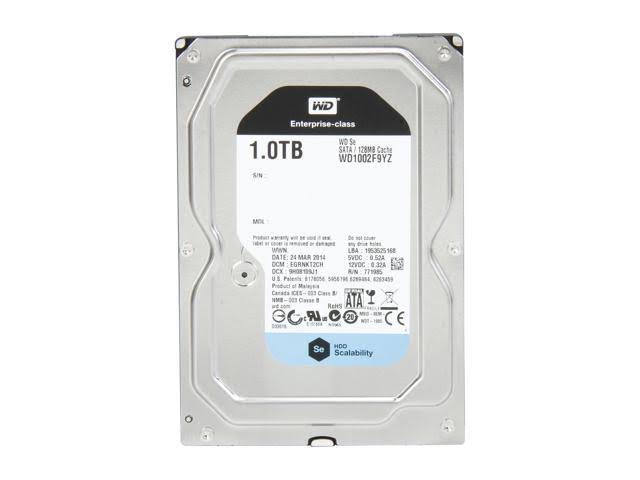 WD SE WD1002F9YZ 1 TB 3.5x22 Internal Hard Drive - SATA