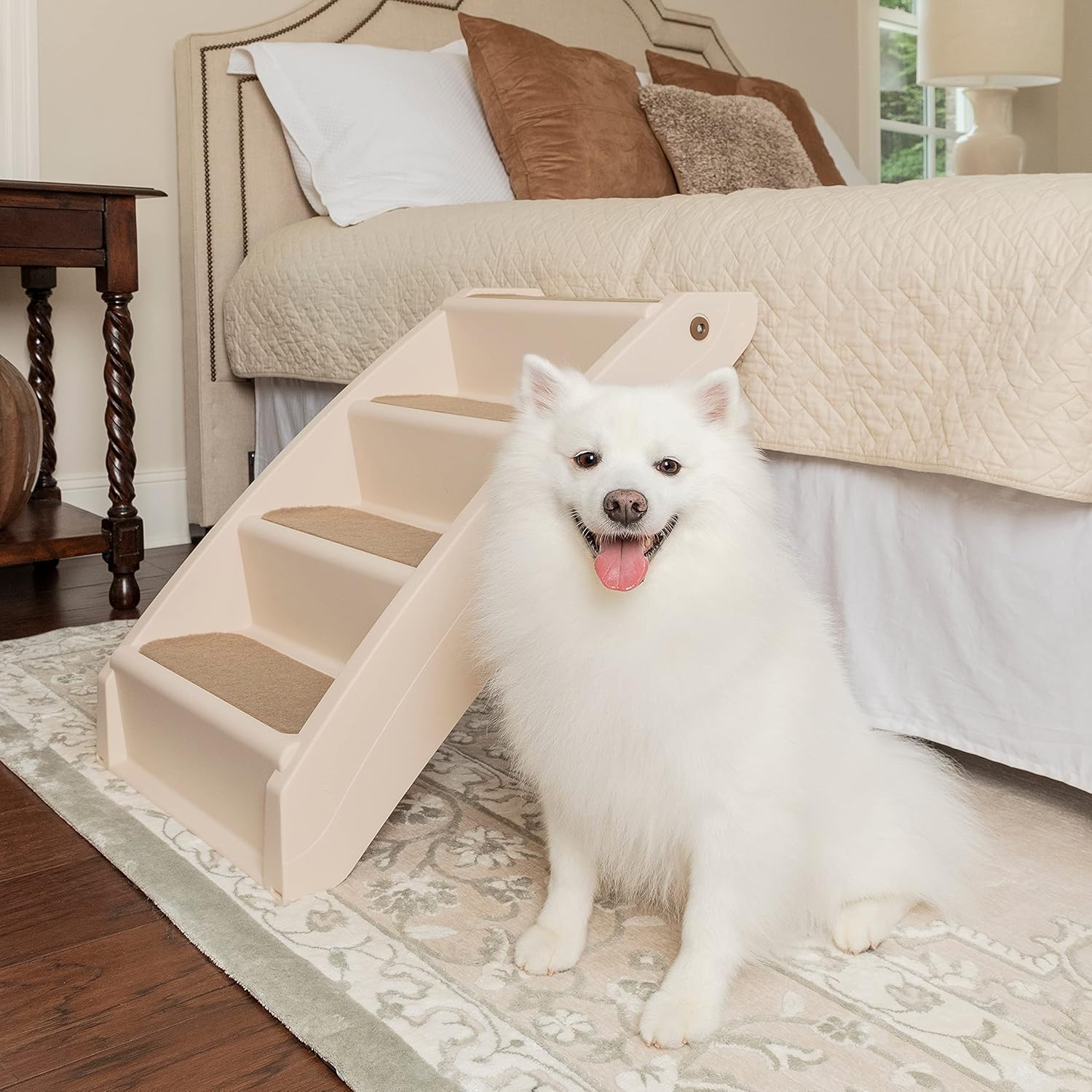 PetSafe CozyUp Folding Pet Steps - Foldable Stairs for Dogs and Cats - Best for Small to Large Pets - Large, Grey