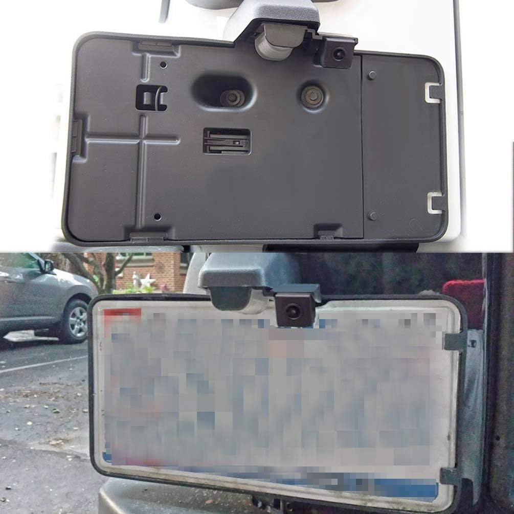EWAY Rear License Plate Holder Frame Bracket & Backup Rear View Reverse Camera for 2007-2017 Jeep Wrangler JK Unlimited Kit Replaces 68064720AA