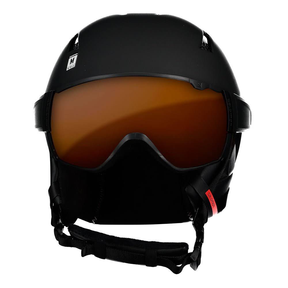 Salomon Driver S Helmet, Large/59-62Cm, Black/Red Accent