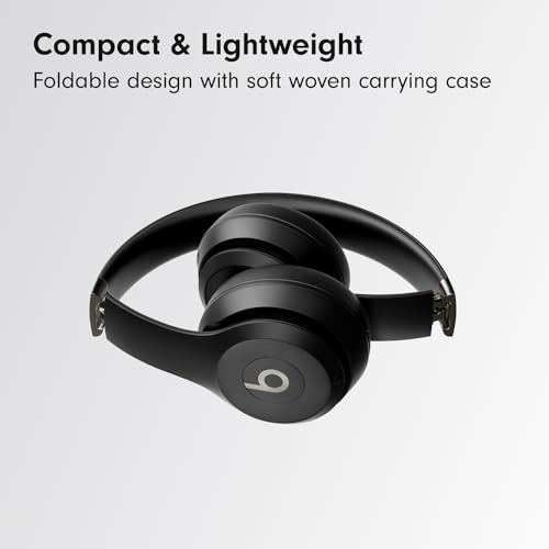 Beats Solo 4 - Wireless Bluetooth On-Ear Headphones, Apple & Android Compatible, Up to 50 Hours of Battery Life - Black & Gold