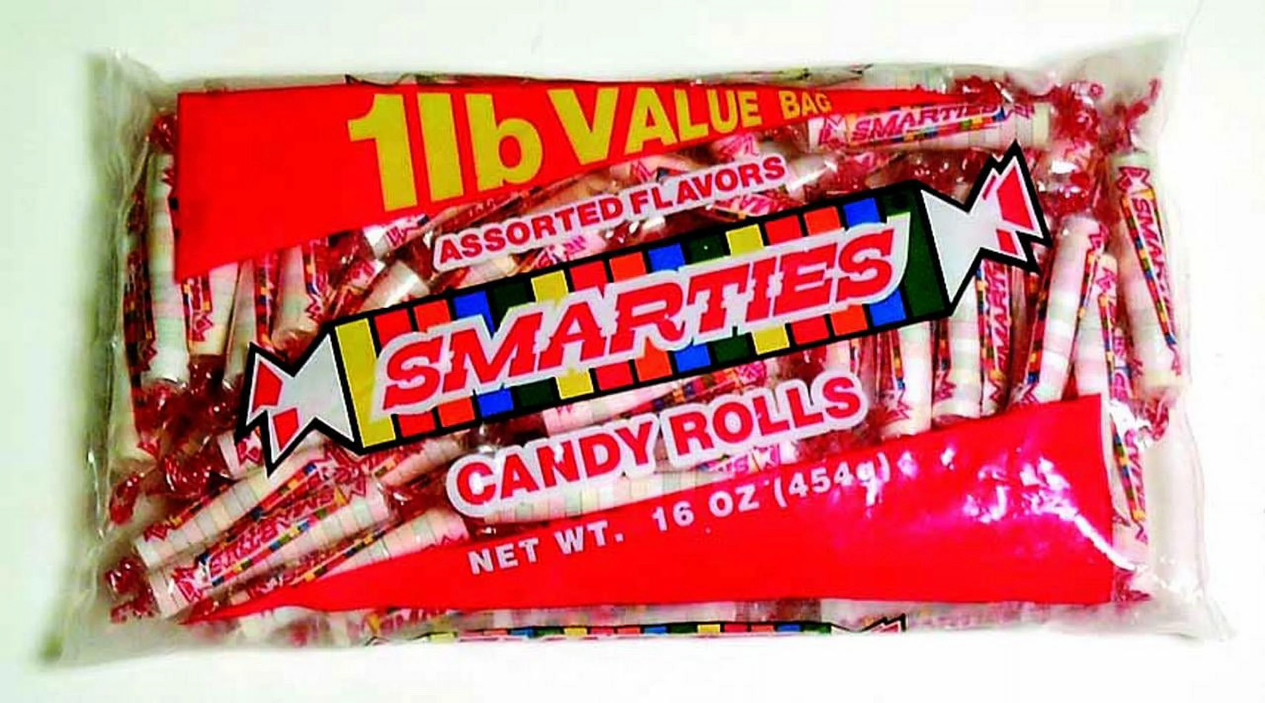 Smarties Candy Rolls Assorted Flavors, 1 LB (Pack of 32)