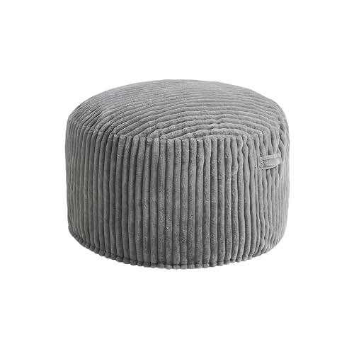 Hobestluk 5ft Bean Bag Chairs for Adults Large Beanbag Chair with Stripe Plush Cover Big Bean Bag Chair for Living Room Bedroom Dorm Office -Black