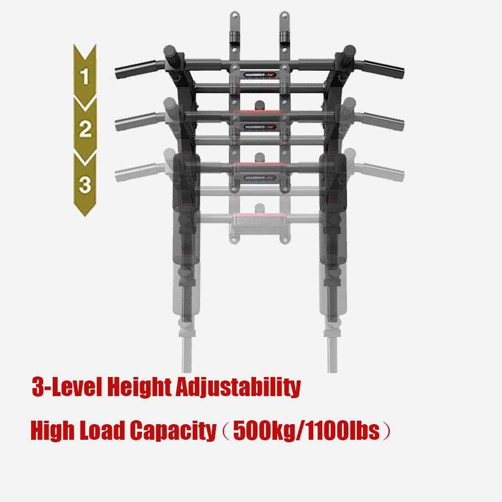 HAKENO Multifunctional Wall Mounted Pull Up bar/Chin Up bar,Dip Station for Indoor Home Gym Workout,Power Tower Set Gym Equipment 800LBS