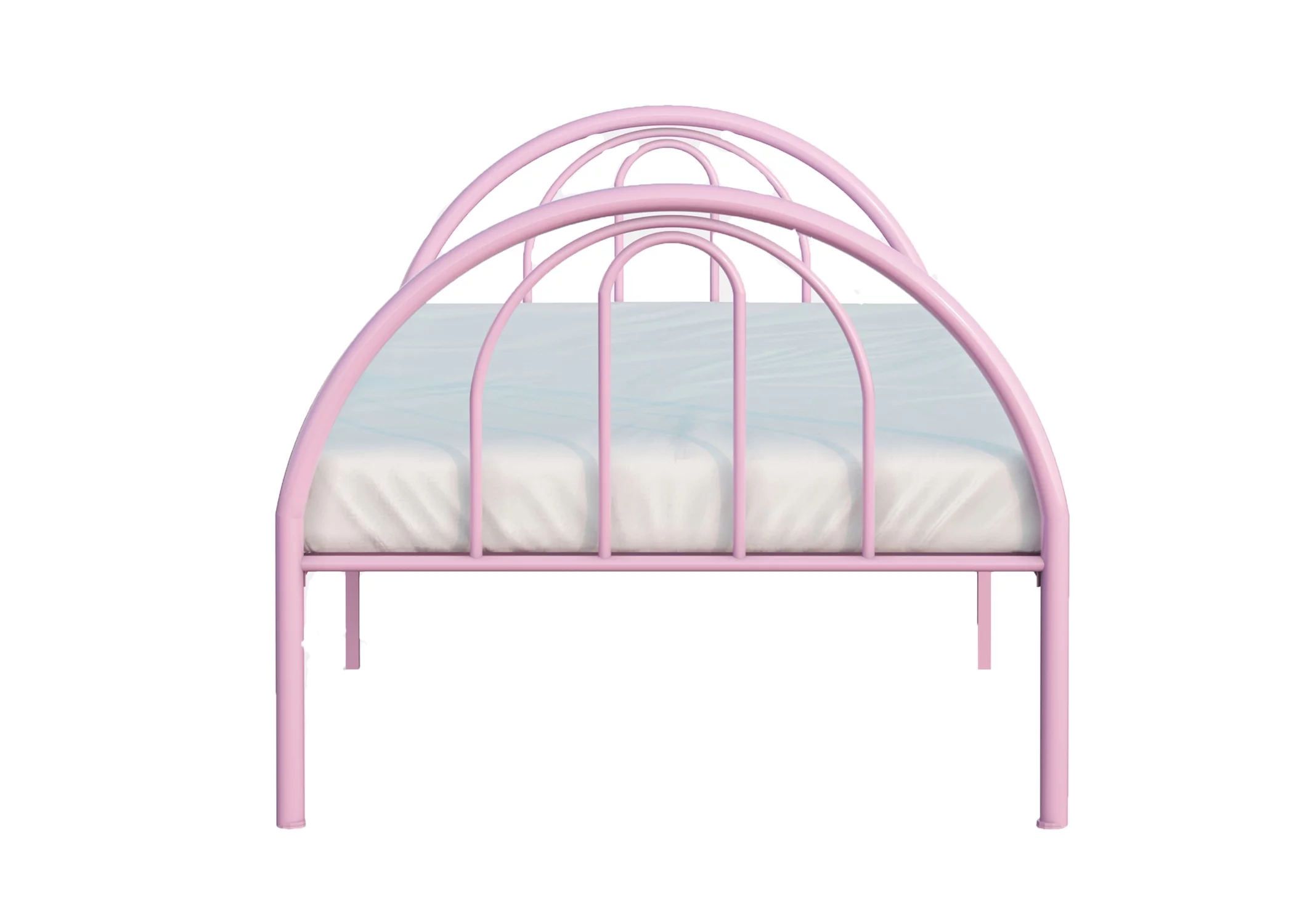 BK Furniture Brooklyn Classic Metal Bed, Twin, Pink