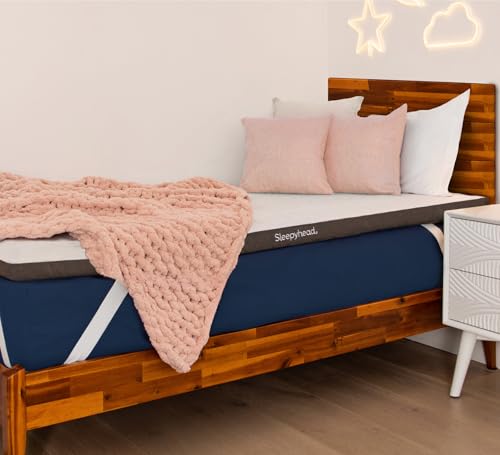 Sleepyhead Twin XL 2 Inch Gel Memory Foam Mattress Topper for College Dorm – Thick