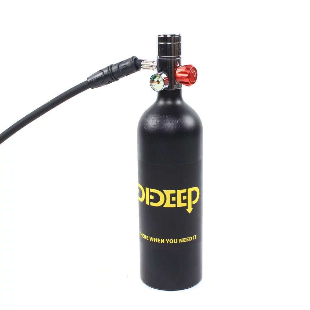 Mini Scuba Diving Case Kit 1.0L Oxygen Tank Pump Equipment Underwater Breath