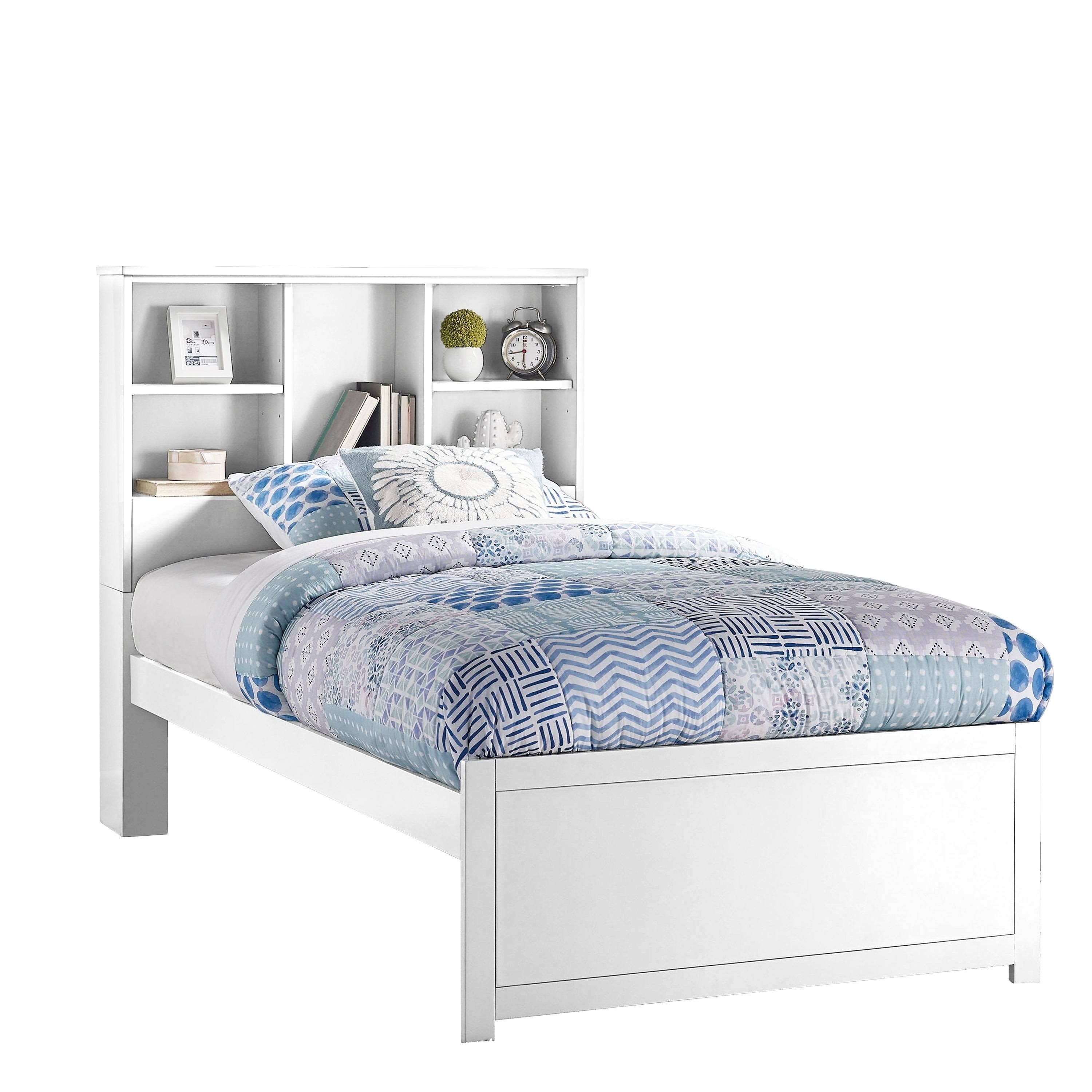 Copper Grove Camberg Twin Bookcase Bed - Bookshelves - White - Regular Bed