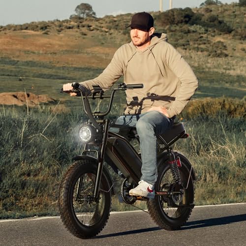 Jasion YR20 Electric Bike for Adults with Peak 2000W Motor, 48V 20AH Battery Electric Bicycle