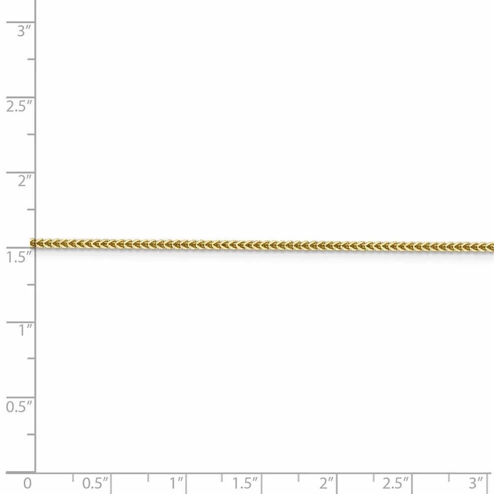 Leslie's Real 14kt Yellow Gold 1.25mm Franco Chain; 20 inch; Lobster Clasp; for Adults and Teens; for Women and Men