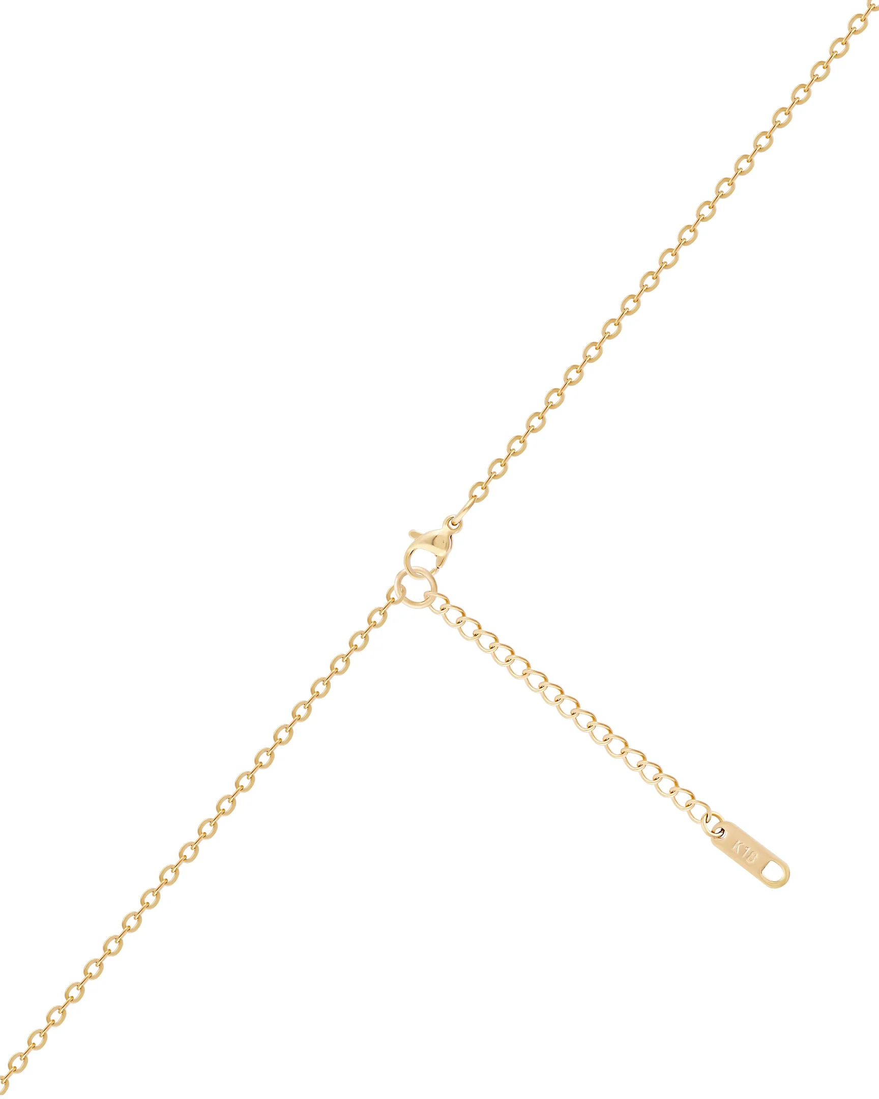 Graceful Cross 18" Necklace Pendant Necklace In 18K Gold Plated Stainless Steel
