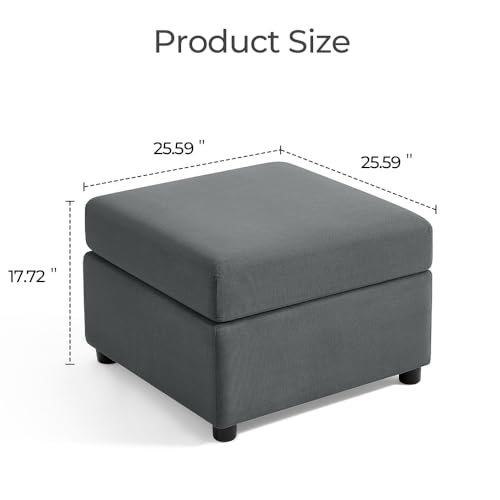 LINSY HOME Modular Sectional Sofa, Convertible U Shaped Sofa Couch with Storage, Memory Foam, Modular Sectionals with Ottomans