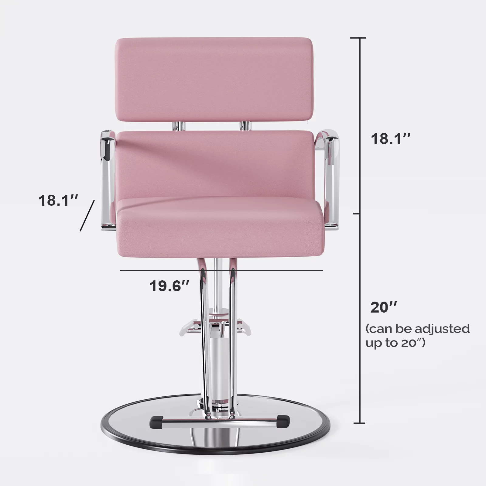 OmySalon Salon Chair Heavy Duty for Stylist, Barber Chair Pink 360 Degree Swivel, Hydraulic Pump for Hair Cutting