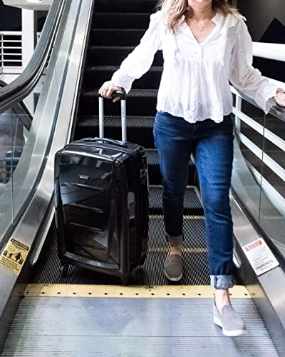Samsonite Winfield 2 Hardside Expandable Luggage with Spinner Wheels, Brushed Anthracite, Checked-Large 28-Inch