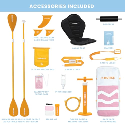 Inflatable Paddle Board for Adults with Accessories Included, Oar, Fins, Pump. Stand Up Paddleboard Great Stability and Resistance. 10’ x 33" x 5.9"