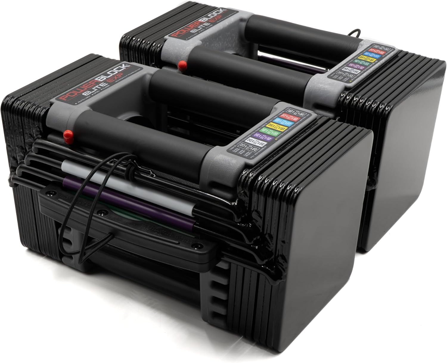 PowerBlock Elite EXP Adjustable Dumbbells, Sold in Pairs, Stage 1, 5-50 lb. Dumbbells, Durable Steel Build, Innovative Workout Equipment