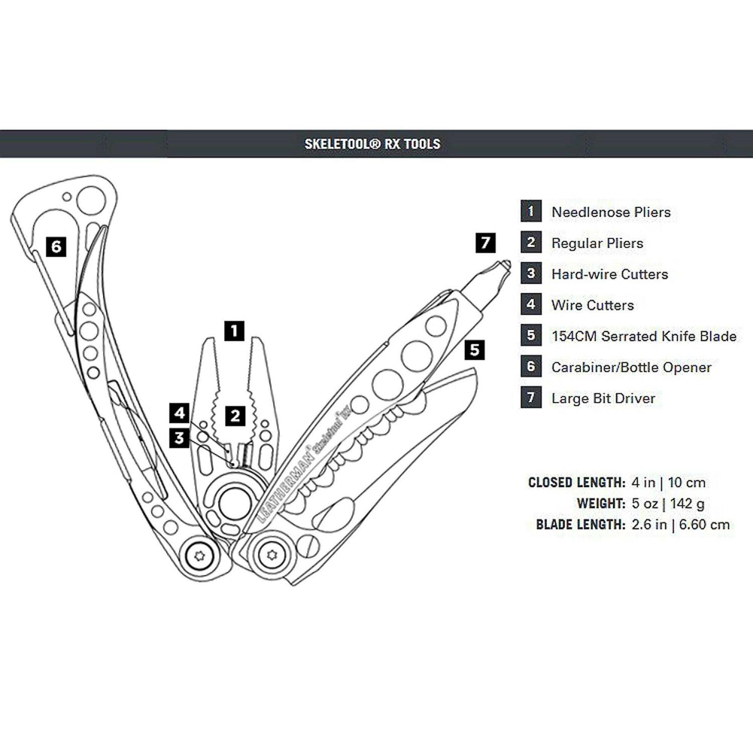 Leatherman Skeletool RX Multi-Tool - Sports Supplies Online Store