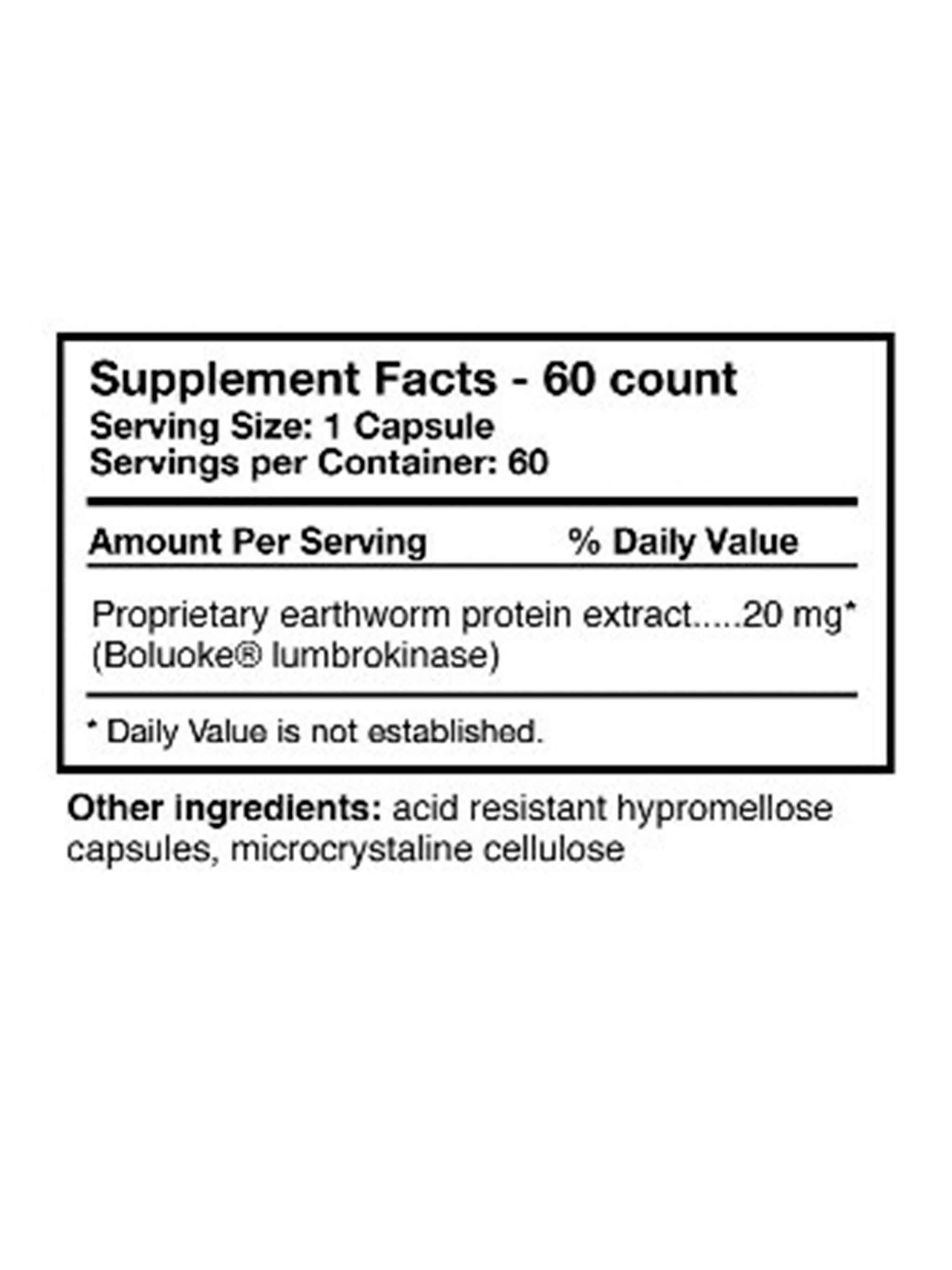 Canada RNA BOLUOKE (LUMBROKINASE) - 60 Capsules