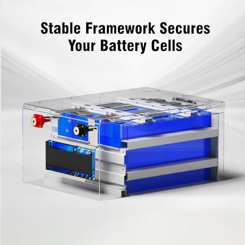 12V 314Ah Mini LiFePO4 Lithium Battery with Bluetooth 5.0, 200A BMS, 4.01kWh Energy, Upgraded Aluminum Cooling Fins & Braided Copper Wires, for RV